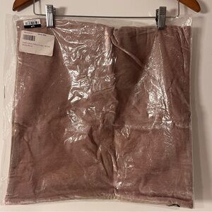 West Elm Lush Velvet Dusty Blush pillowcase 18 x 18. New in packaging